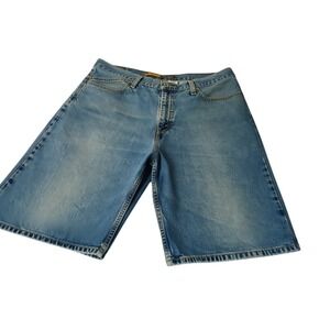 Levi's SilverTab Denim Shorts Mens 36 Low Loose Baggy 90s Vintage Light Wash